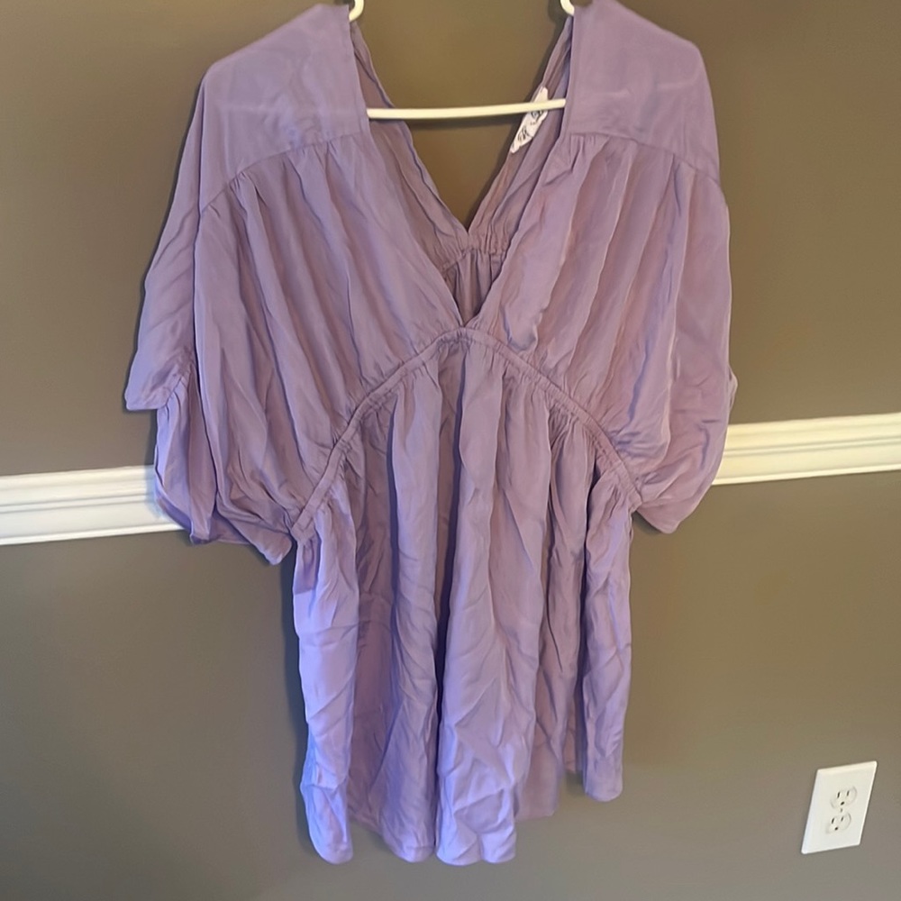 Boutique Purple Babydoll Top